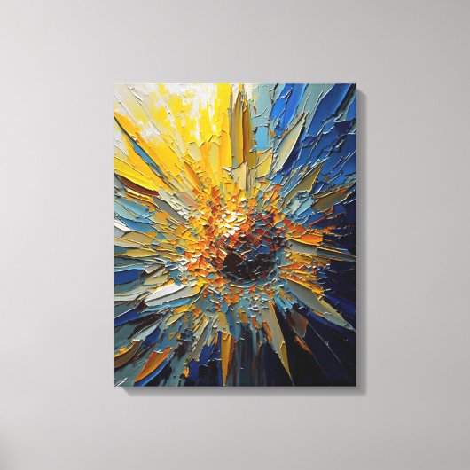 Toile Art Abstrait de tournesol brillant (Recto)