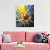 Toile Art Abstrait de tournesol brillant (Insitu(Salon))