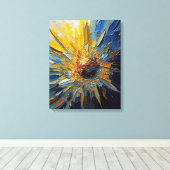 Toile Art Abstrait de tournesol brillant (Insitu (Plancher de Bois))
