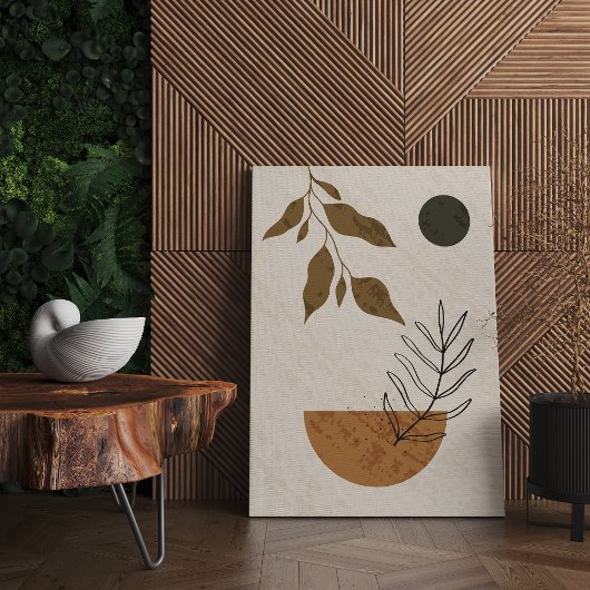 Toile Art Abstrait Du Milieu Du Siècle, Tons Neutres Toi