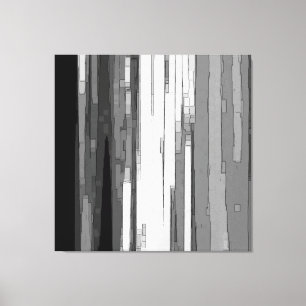 Toile Art Abstrait en niveaux de gris