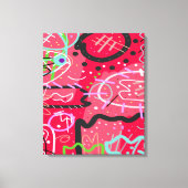 Toile Art Abstrait en rouge (Recto)