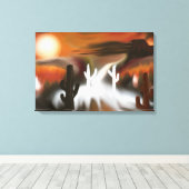 Toile Art Abstrait Feu et glace du sud-ouest (Insitu (Plancher de Bois))