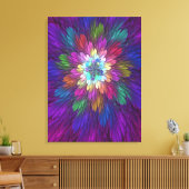 Toile Art abstrait fractal de fleurs psychédéliques colo (Insitu(Salon))
