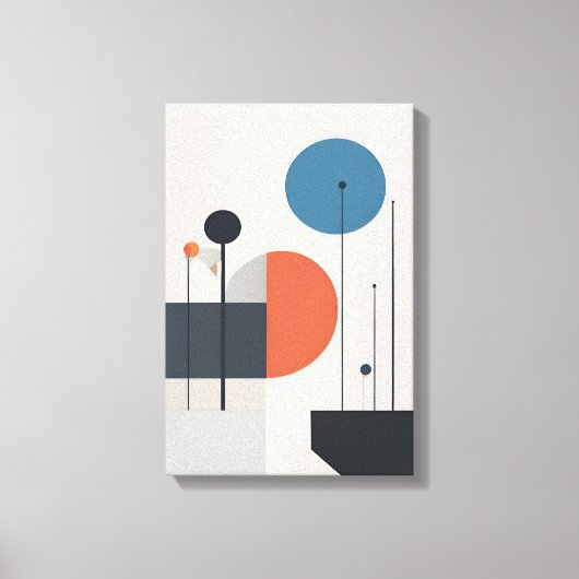 Toile Art Abstrait géométrique minimaliste moderne (Recto)