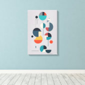 Toile Art Abstrait géométrique moderne - Design minimali (Insitu (Plancher de Bois))