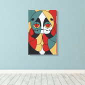 Toile Art abstrait géométrique profond (Insitu (Plancher de Bois))