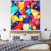Toile Art abstrait géométrique vibrant (Insitu(Chambre))