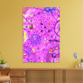 Toile Art abstrait : Glitch violet (Insitu(Salon))
