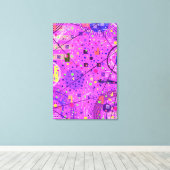 Toile Art abstrait : Glitch violet (Insitu (Plancher de Bois))