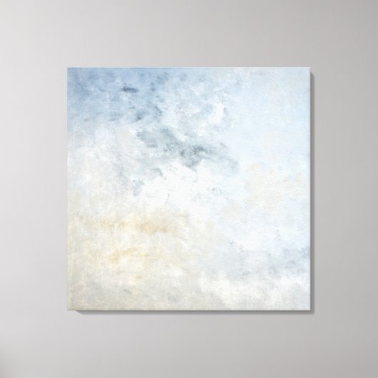 Toile Art Abstrait gris et beige "Rassemblé" (Recto)