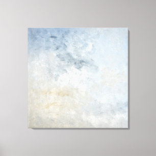 Toile Art abstrait gris et beige "recueilli"