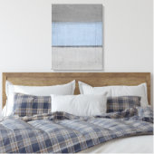 Toile Art Abstrait gris et bleu "minimal" (Insitu(Chambre))