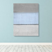 Toile Art Abstrait gris et bleu "minimal" (Insitu (Plancher de Bois))