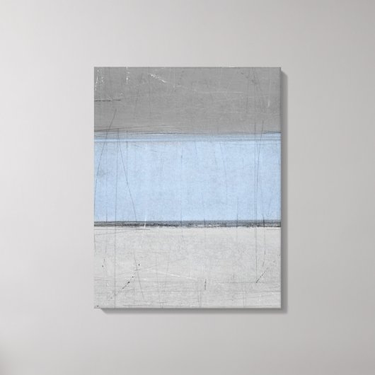Toile Art Abstrait gris et bleu "minimal" (Recto)