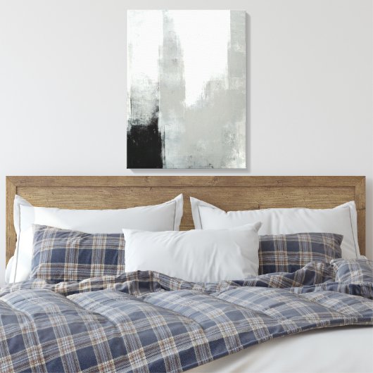 Toile Art Abstrait gris 'retardé' (Insitu(Chambre))