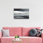 Toile Art abstrait gris vagues grises (Insitu(Salon))