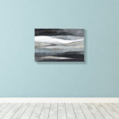 Toile Art abstrait gris vagues grises (Insitu (Plancher de Bois))