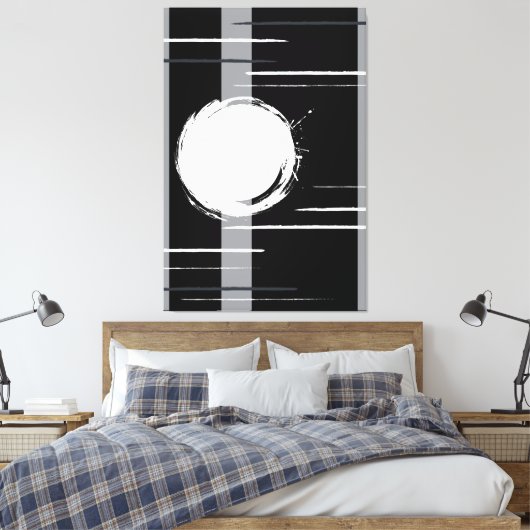Toile Art abstrait industriel noir blanc gris (Insitu(Chambre))