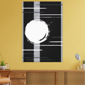 Toile Art abstrait industriel noir blanc gris (Insitu(Salon))