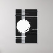 Toile Art abstrait industriel noir blanc gris (Recto)