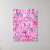 Toile Art abstrait maximaliste rose  (Recto)