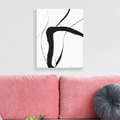 Toile Art Abstrait minimaliste noir et blanc (Insitu(Salon))