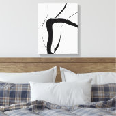 Toile Art Abstrait minimaliste noir et blanc (Insitu(Chambre))