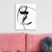 Toile Art Abstrait minimaliste noir et blanc (Insitu(Salon))