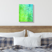 Toile Art Abstrait moderne bleu jaune vert tendance (Insitu(Chambre))