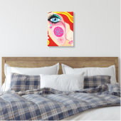 Toile Art abstrait moderne et fantaisiste du visage (Insitu(Chambre))