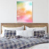 Toile Art Abstrait moderne et moderne rouge rose bleu (Insitu(Chambre))