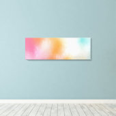 Toile Art Abstrait moderne Jaune Vert Rouge Rose Bleu (Insitu (Plancher de Bois))