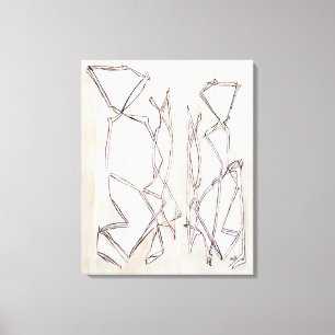 Toile Art abstrait moderne noir et blanc pour des