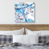 Toile Art Abstrait moderne Rose Bleu Blanc tendance (Insitu(Chambre))