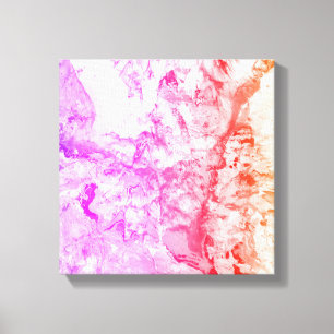 Toile Art Abstrait moderne rose violet orange jaune