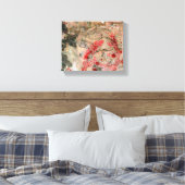 Toile Art Abstrait moderne rouge jaune vert Brown noir (Insitu(Chambre))