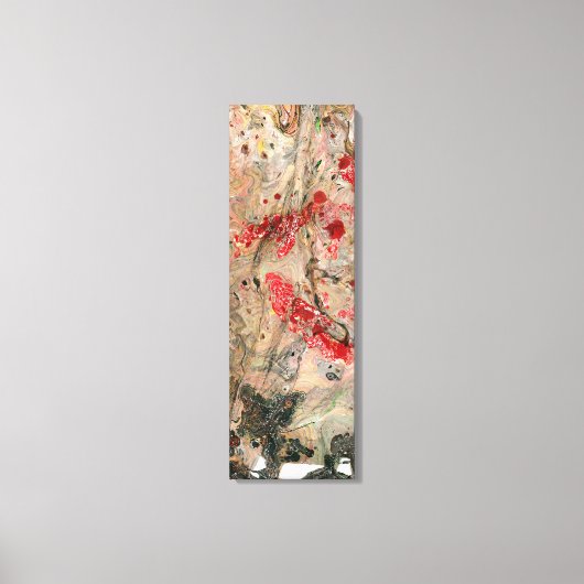 Toile Art Abstrait Moderne Rouge Jaune Vert Brown Noir (Recto)