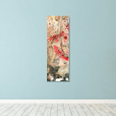 Toile Art Abstrait Moderne Rouge Jaune Vert Brown Noir (Insitu (Plancher de Bois))