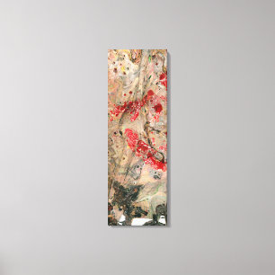 Toile Art Abstrait Moderne Rouge Jaune Vert Brown Noir