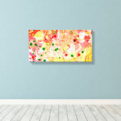 Toile Art Abstrait moderne tendance couleur rose rouge (Insitu (Plancher de Bois))