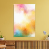 Toile Art Abstrait moderne tendance Vert Bleu jaune Roug (Insitu(Salon))