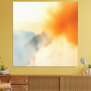 Toile Art Abstrait Neutre Chaud Flou