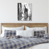 Toile Art Abstrait noir et blanc 'fondu' (Insitu(Chambre))