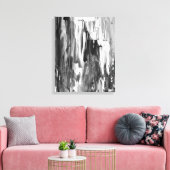 Toile Art Abstrait noir et blanc 'fondu' (Insitu(Salon))