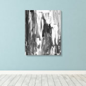 Toile Art Abstrait noir et blanc 'fondu' (Insitu (Plancher de Bois))