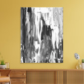 Toile Art Abstrait noir et blanc 'fondu' (Insitu(Salon))