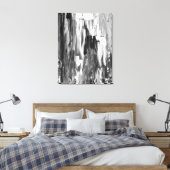Toile Art Abstrait noir et blanc 'fondu' (Insitu(Chambre))