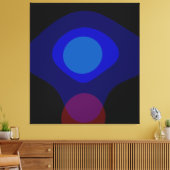 Toile Art Abstrait Noir Et Bleu 523 (Insitu(Salon))