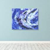 Toile Art abstrait 'Nuances de bleu' (Insitu (Plancher de Bois))
